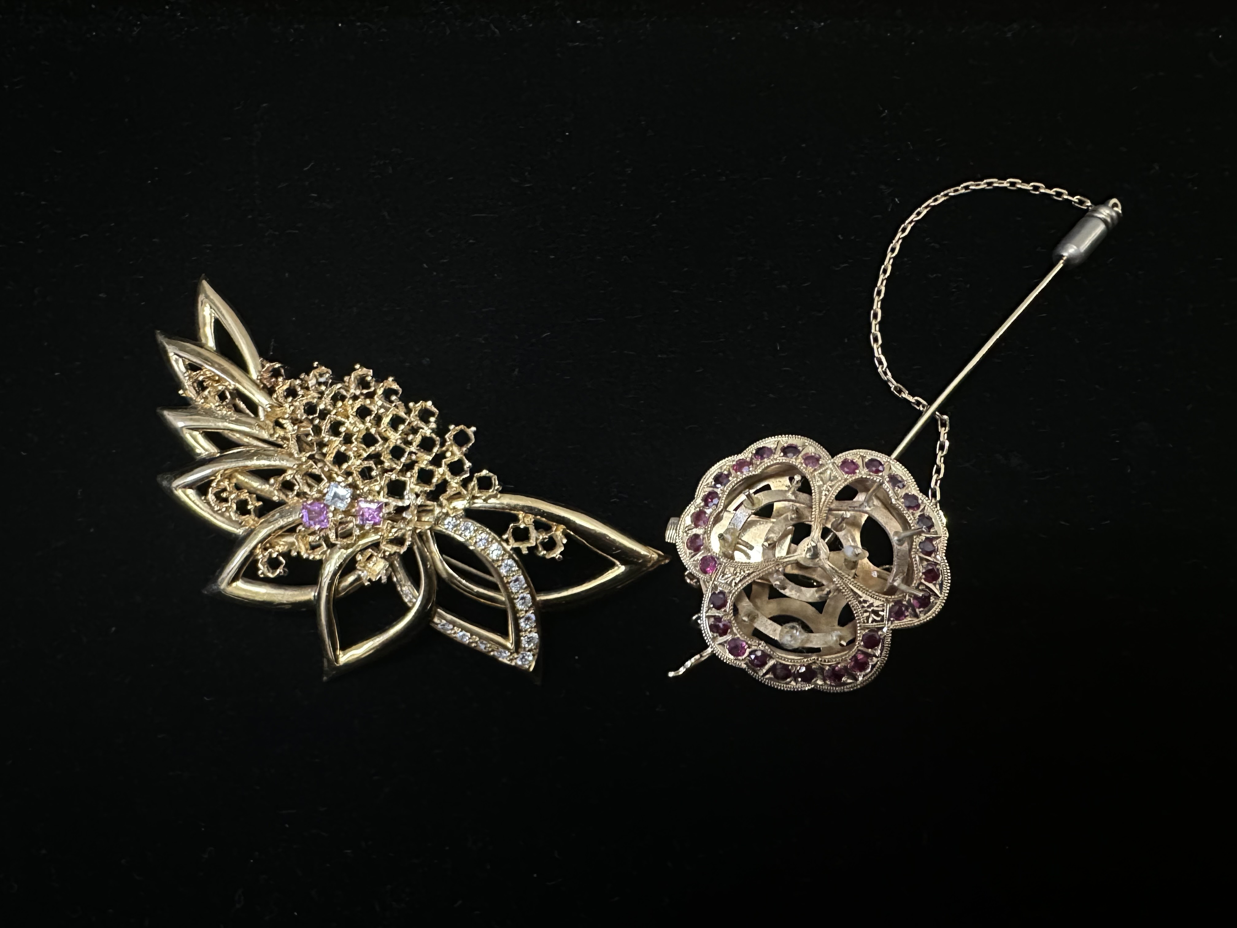 K18ブローチ2点セット